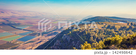 View from mount Menara in the Upper Galilee, north Israel 142498642