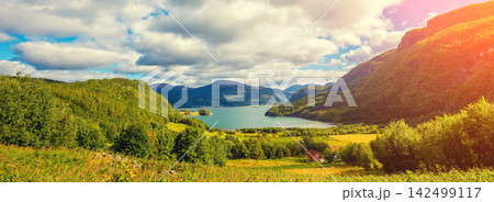 Beautiful fjord, Scandinavian landscape. Nature of Norway Beautiful fjord, Scandinavian landscape. Nature of Norway 142499117