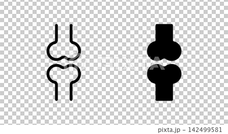 Bone and joint icon set: Knee, Elbow, Orthopedics 142499581