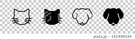 Cat and dog face icon set - Pets and animals Cat and dog face icon set - Pets and animals 142499584