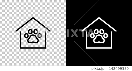 Pet house icon: Cat, Dog 142499589