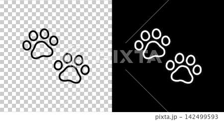 Pet paw print icon (cat, dog) Pet paw print icon (cat, dog) 142499593