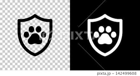 Pet insurance/pet protection icon, shield, security Pet insurance/pet protection icon, shield, security 142499608