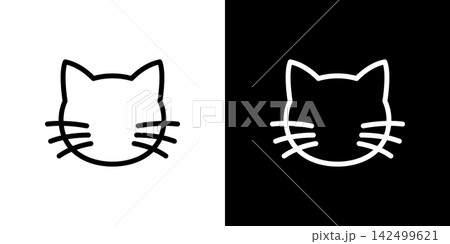 猫の顔アイコン キャット ペット ひげ 猫の顔アイコン キャット ペット ひげ 142499621