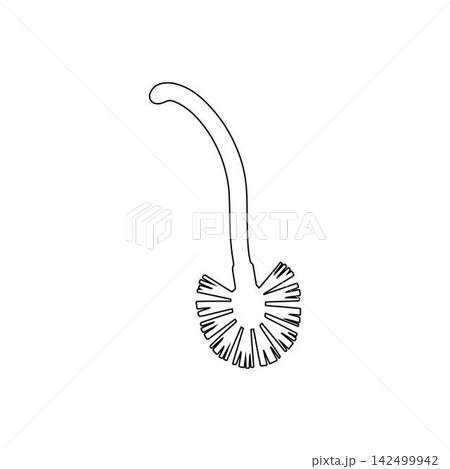 toilet brush outline icon cleaning tool travel bathroom accessory illustration toilet brush outline icon cleaning tool travel bathroom accessory illustration 142499942