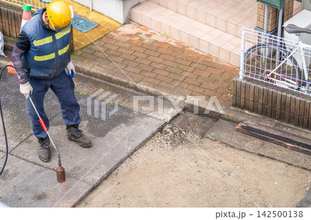 舗装用バーナー アスファルト舗装打設前 舗装補修 継ぎ目 道路工事 舗装用バーナー アスファルト舗装打設前 舗装補修 継ぎ目 道路工事 142500138