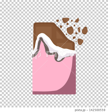 Chocolate Bar in Pink Wrapper Vector Illustration Chocolate Bar in Pink Wrapper Vector Illustration 142500559