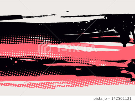Abstract black and coral brush stripe background Abstract black and coral brush stripe background 142501121