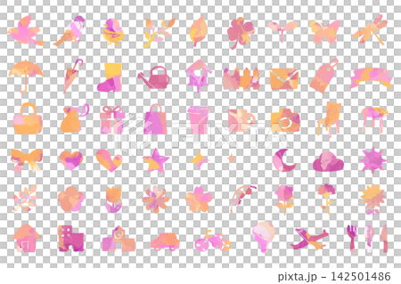A set of colorful, hand-drawn style illustration materials. A set of colorful, hand-drawn style illustration materials. 142501486