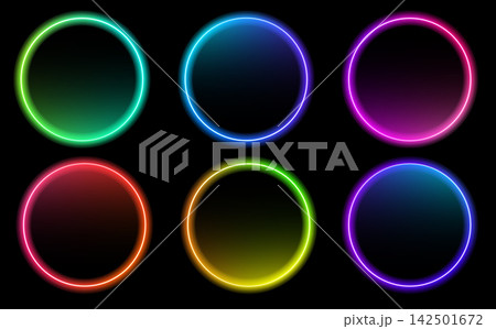 Neon Action Call Interface with Glow Outline Neon Action Call Interface with Glow Outline 142501672