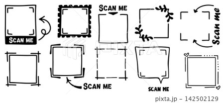 Doodle QR Code Callout Set 142502129