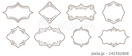 Ornate Floral Bakery Frame 142502808