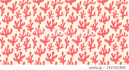 Decorative Organic Coral Seamless Background Decorative Organic Coral Seamless Background 142502960