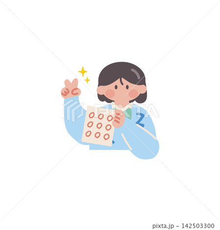 成績が良い学生人物イラスト 142503300