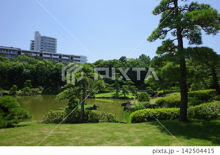 幕張海浜公園にある見浜園の池 142504415