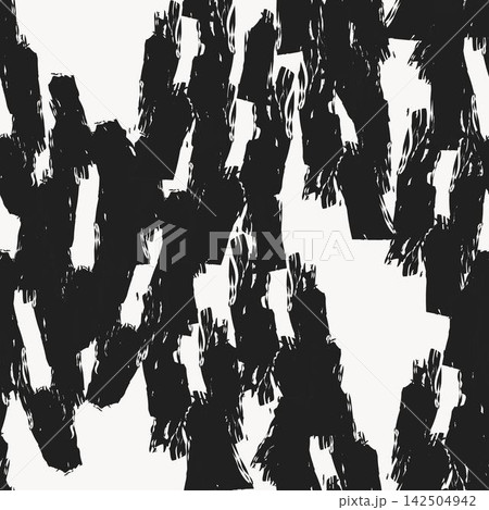 Monochrome Abstract Brush strokes pattern design for fashion textiles, graphics and crafts 142504942