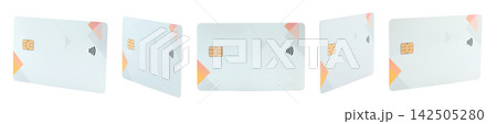 Set of Blank bank cards with contactless payment chip, isolated on transparent background. Perfect template for design, branding, finance concepts, and digital payment projects Set of Blank bank cards with contactless payment chip, isolated on transparent background. Perfect template for design, branding, finance concepts, and digital payment projects 142505280