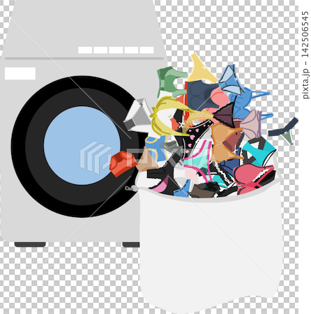 An illustration of washing underwear. 142506545