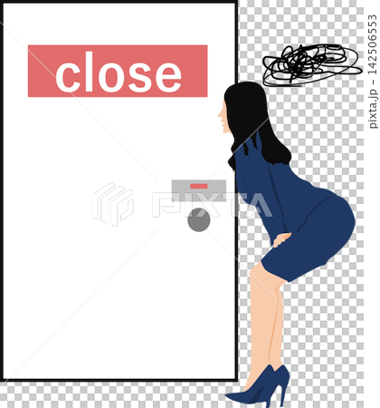 一幅女性上廁所的插圖 一幅女性上廁所的插圖 142506553