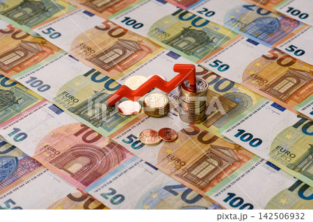 Paper cash euro as a means of payment and exchange in Europe. Euro banknotes Paper cash euro as a means of payment and exchange in Europe. Euro banknotes 142506932