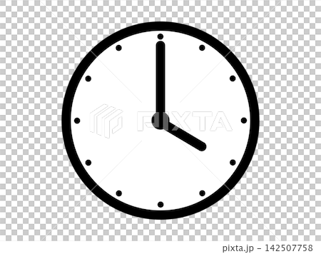 A simple analog clock icon illustration showing 4 o'clock. A simple analog clock icon illustration showing 4 o'clock. 142507758