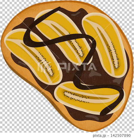 sourdough banana chocolate toast sourdough banana chocolate toast 142507890