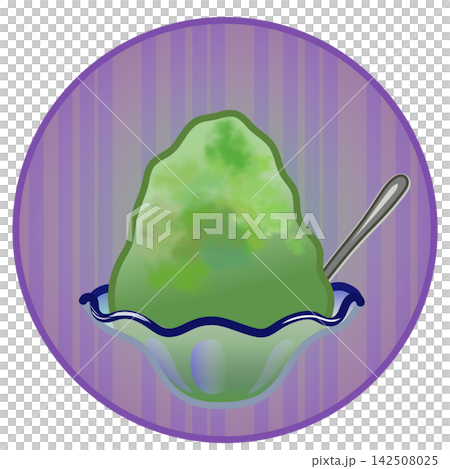 圓形背景的刨冰插圖 圓形背景的刨冰插圖 142508025