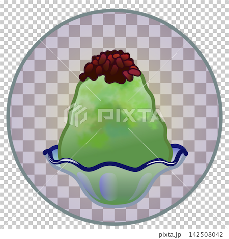 Illustration of shaved ice with a circular background Illustration of shaved ice with a circular background 142508042