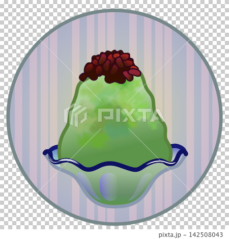 圓形背景的刨冰插圖 圓形背景的刨冰插圖 142508043