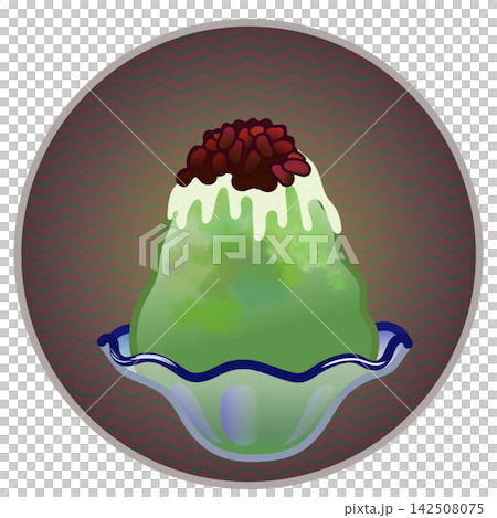 圓形背景的刨冰插圖 圓形背景的刨冰插圖 142508075