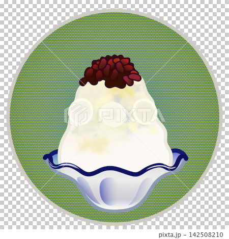 Illustration of shaved ice with a circular background Illustration of shaved ice with a circular background 142508210