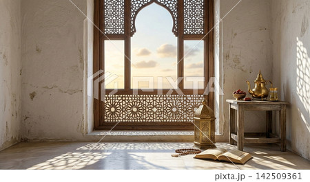 old window in church 142509361
