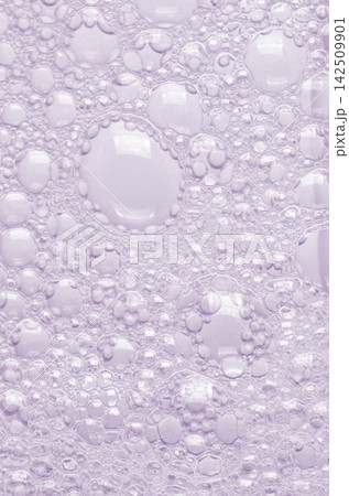 Bubbles of body gel or soap foam or shaving gel. Closeup. Bubbles of body gel or soap foam or shaving gel. Closeup. 142509901