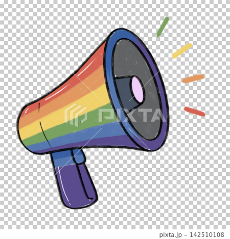 red megaphone isolated on white background red megaphone isolated on white background 142510108