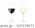 赤ワイン　白ワイン　ワイングラス 142510671