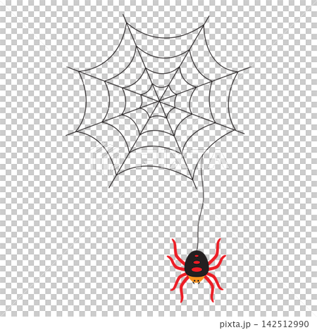spider with spider web icon, flat style spider with spider web icon, flat style 142512990