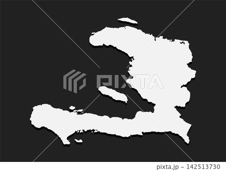 Map of Haiti, template Caribbean outline country 142513730
