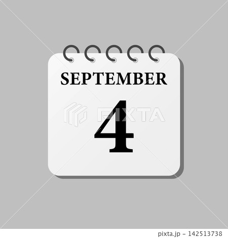 Icon page calendar day - 4 September Icon page calendar day - 4 September 142513738