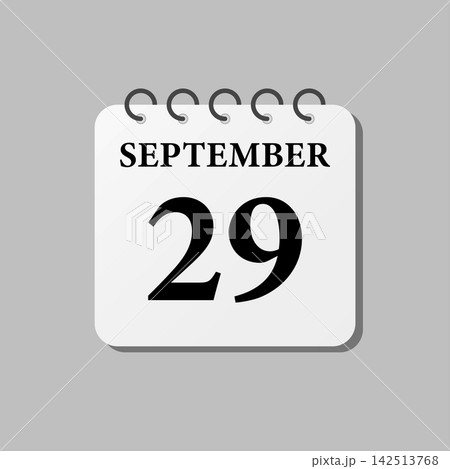 Icon page calendar day - 29 September Icon page calendar day - 29 September 142513768