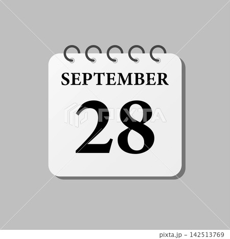 Icon page calendar day - 28 September 142513769