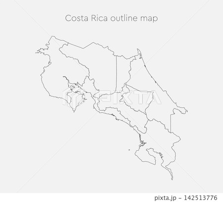 Vector map country Costa Rica divided on regions 142513776