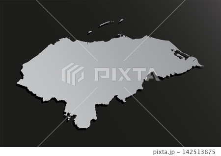 Map of Honduras, template American outline country 142513875