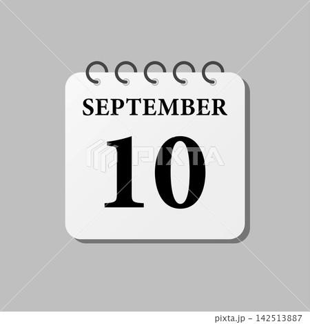 Icon page calendar day - 10 September 142513887