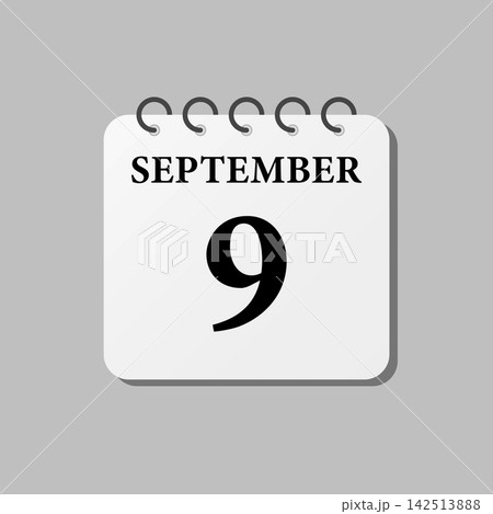 Icon page calendar day - 9 September 142513888