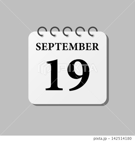 Icon page calendar day - 19 September 142514180