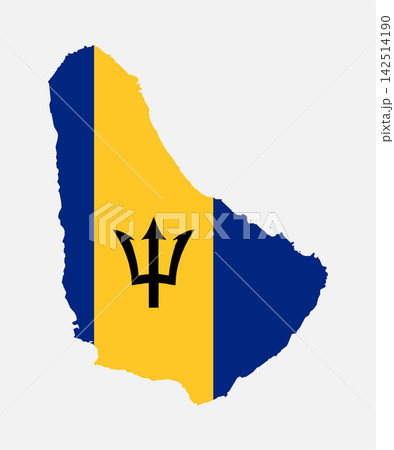Vector map Barbados made flag, Caribbean country Vector map Barbados made flag, Caribbean country 142514190