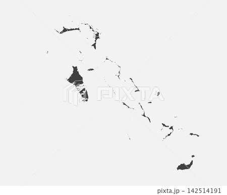 Vector map of country Bahamas divided on regions 142514191
