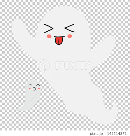 Playful, cute Halloween ghost Playful, cute Halloween ghost 142514271