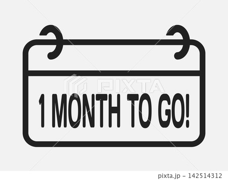 Countdown monthly calendar icon - 1 month to go Countdown monthly calendar icon - 1 month to go 142514312