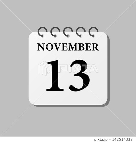 Icon page calendar day - 13 November Icon page calendar day - 13 November 142514338